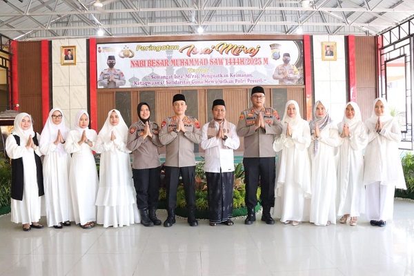 Polresta Deli Serdang Melaksanakan Peringatan Isra Mi’raj 1444 H2023 M