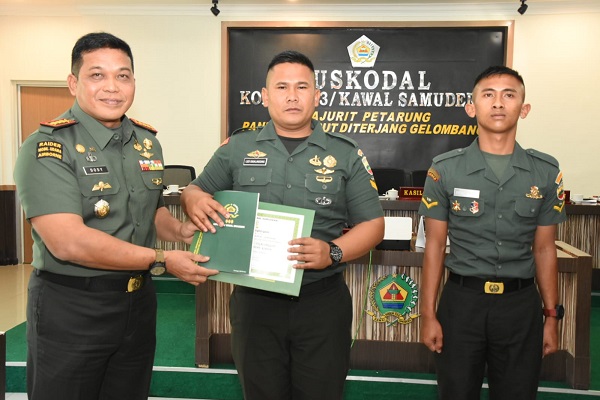 Prajurit Berprestasi Dapat Apresiasi dari Danrem 023KS