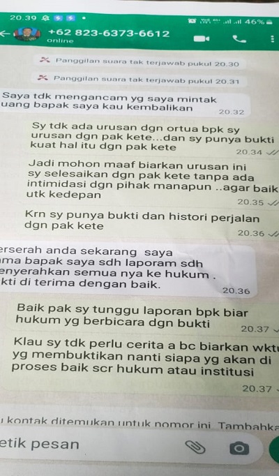 Oknum TNI AD Diduga Intimidasi dan Ancam Staf Redaksi Okebung.Com, LP Ngendap di Pomdam IBB