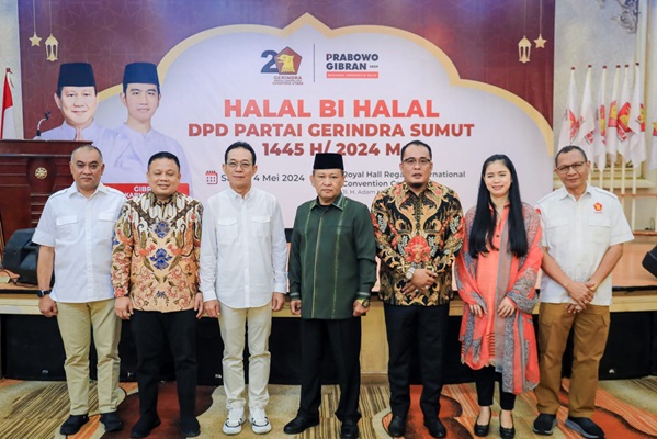 Plh Sekda Medan Menghadiri Halal bi Halal DPD Gerindra Sumut