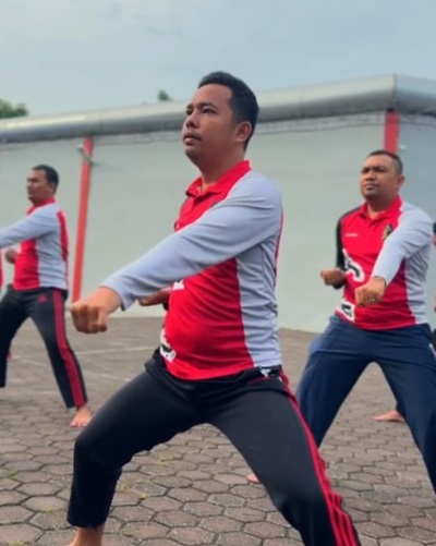 Semangat Disiplin, Rutan Kelas I Medan Rutin Gelar Pelatihan Beladiri Tako