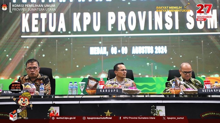 Ketua KPU Provinsi Sumut Menjadi Narsum pada Pelatihan Pra Ops Mantap Praja Toba Tahun 2024