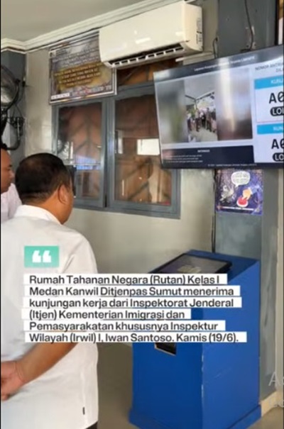 Dalam Rangka Penguatan Pelaksanaan Tugas dan Pengawasan, Rutan Kelas I Medan Kanwil Ditjenpas Sumut Terima Kunker Itjen Kementerian IMIPAS