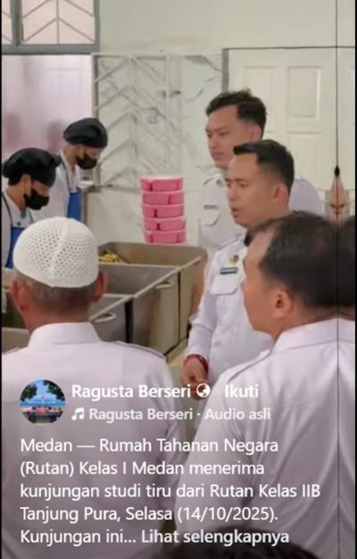 Rutan Kelas I Medan Menerima Kunjungan Studi Tiru dari Rutan Kelas IIB Tanjung Pura