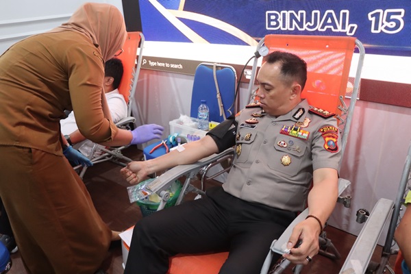 Peringati Hari Bhayangkara Ke-80, Polres Binjai Mengadakan Kegiatan Bakti Kesehatan